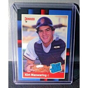 1988 Kirt Manwaring Donruss Rated Rookie #39 Baseball Card